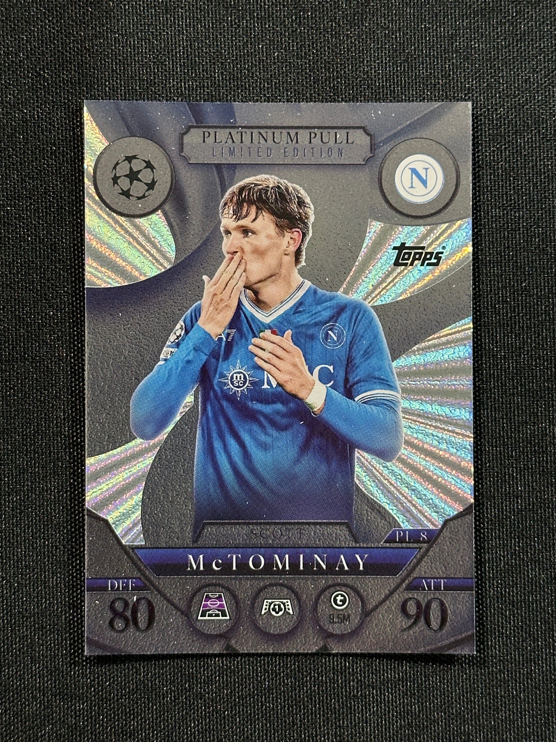 PL 8 Scott McTominay Napoli Platinum Pull - Topps Match Attax 2025/26