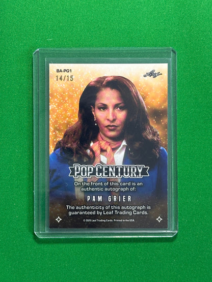 Pam Grier Autograph 14/15 - Leaf Pop Century 2025