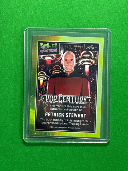 Patrick Stewart Autograph 3/3 - Leaf Pop Century 2025