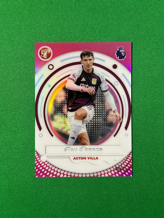 Pau Torres Pink Parallel 14/15 Aston Villa Topps PL Pristine 2025/26 football card