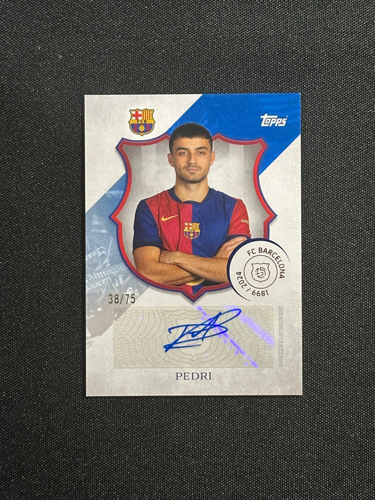 Pedri Autograph 38/75 - Topps Barcelona 125