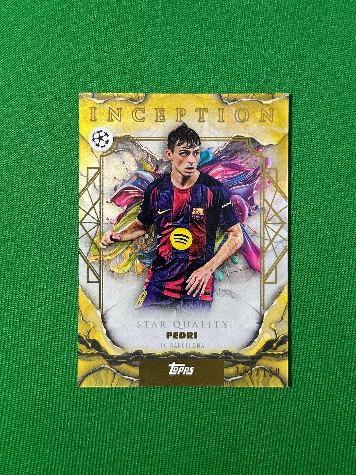 Pedri Parallel 101/150 FC Barcelona Topps PL Inception 2025/26 football card