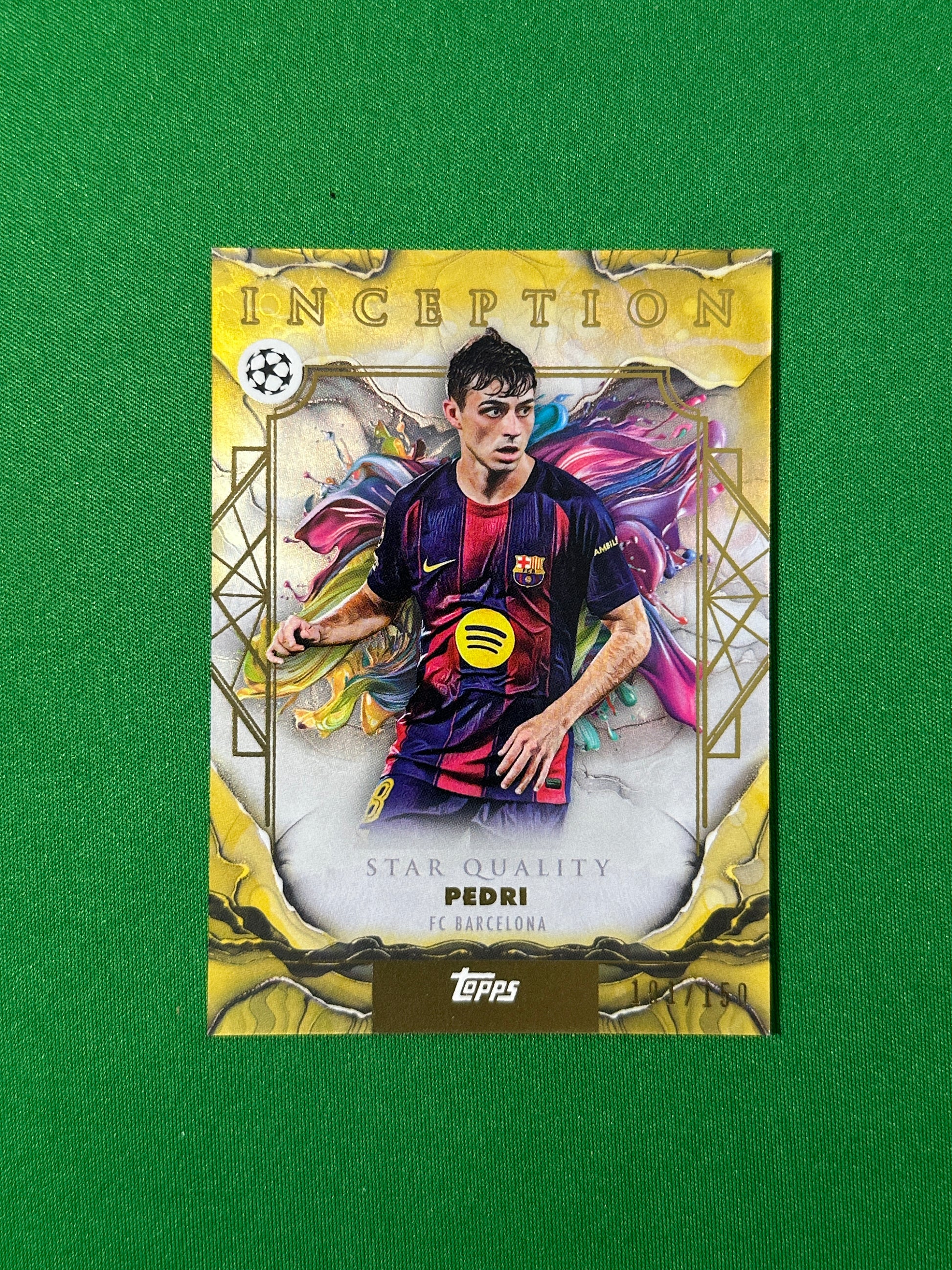 Pedri Parallel 101/150 FC Barcelona Topps PL Inception 2025/26 football card