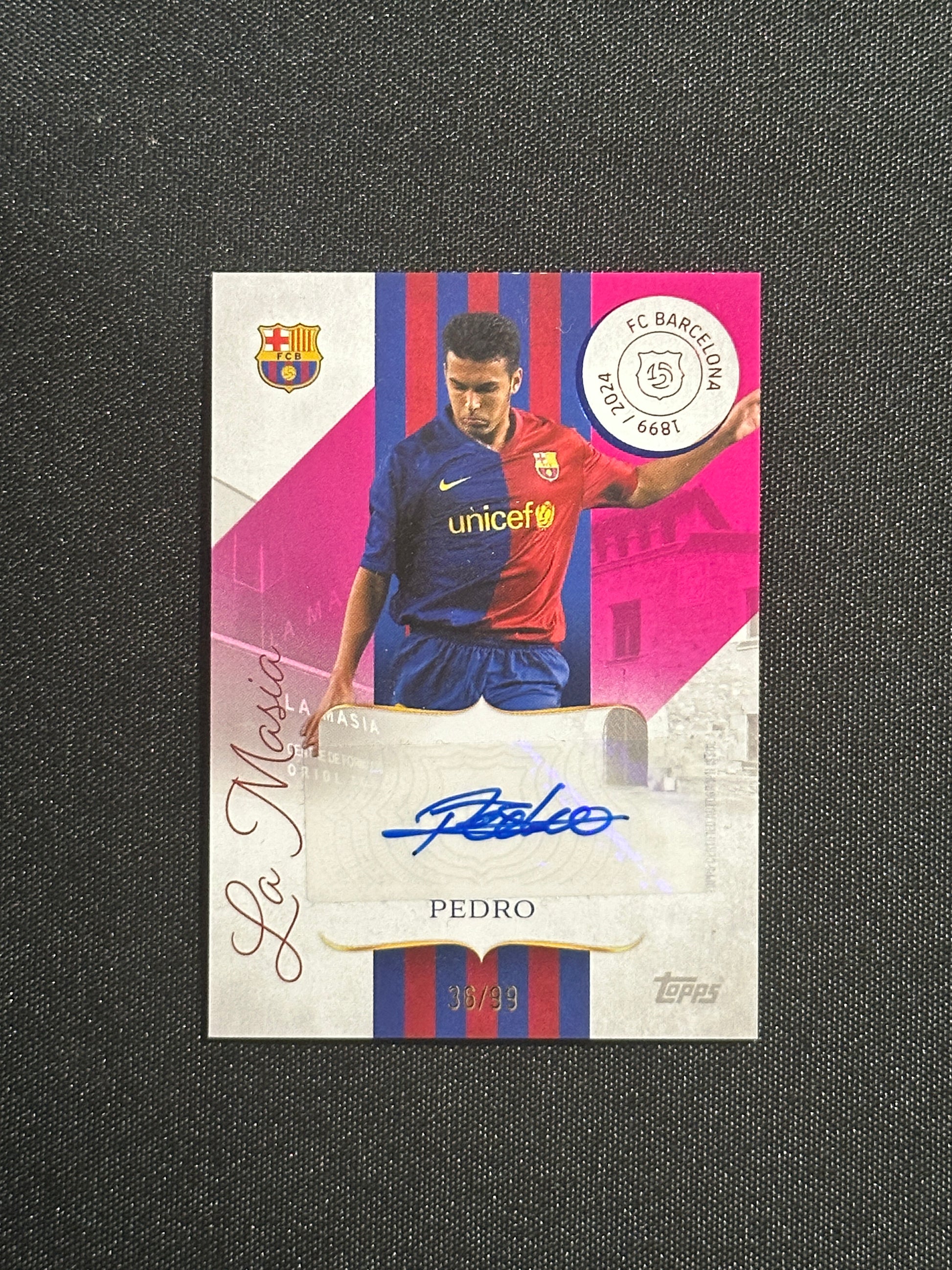 Pedro Autograph 36/99 - Topps Barcelona 125