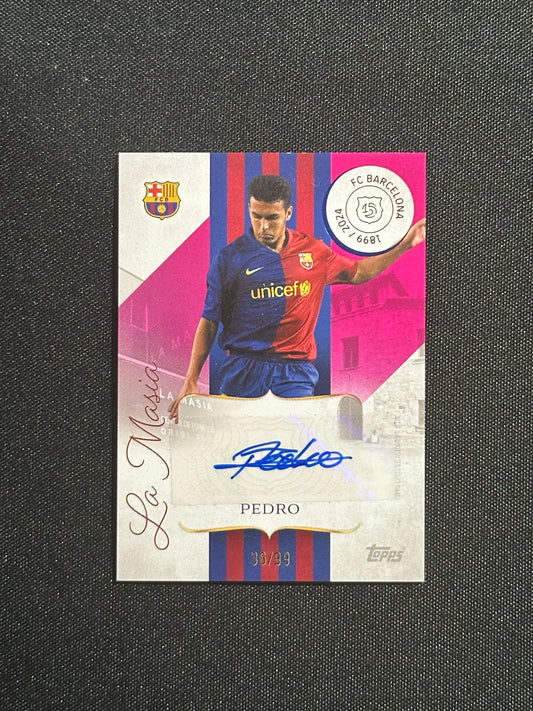 Pedro Autograph 36/99 - Topps Barcelona 125