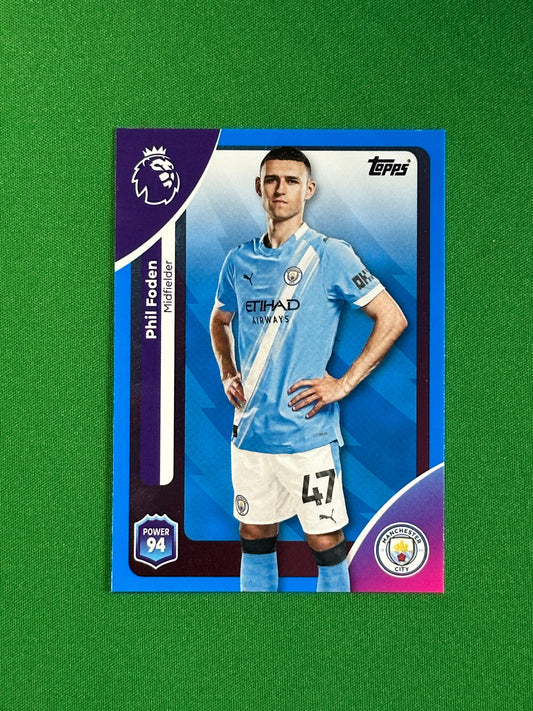 Phil Foden Blue Parallel Base - Topps Premier League 2026