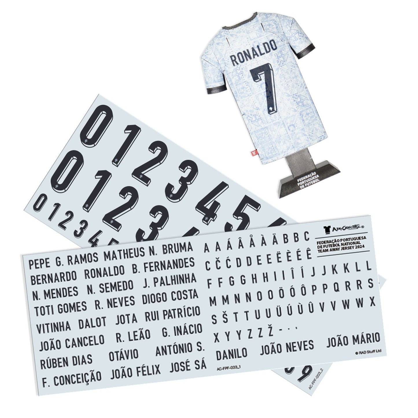 Portugal 2024 Away Shirt decal sheet