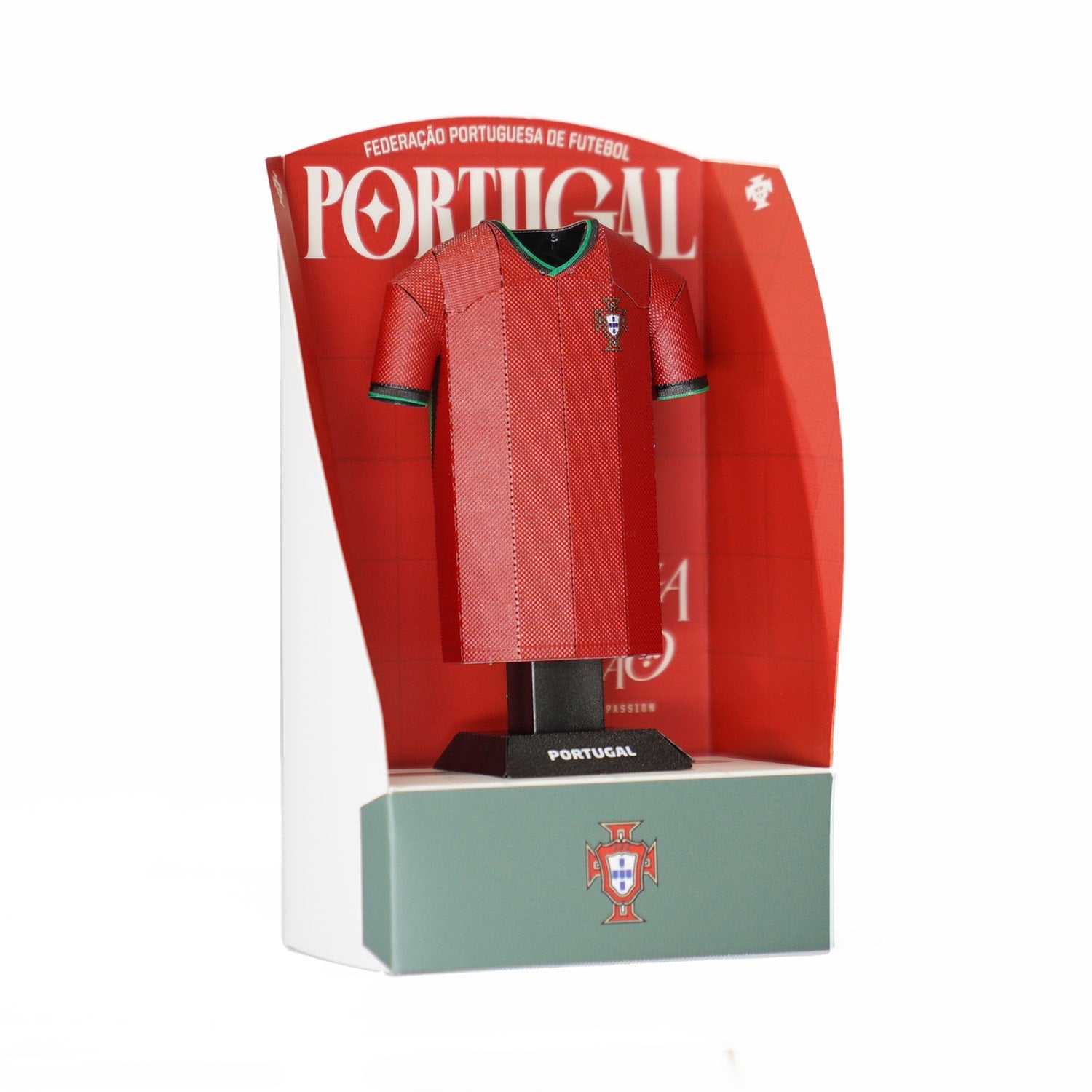 portugal kit 23/24 home jersey on display stand