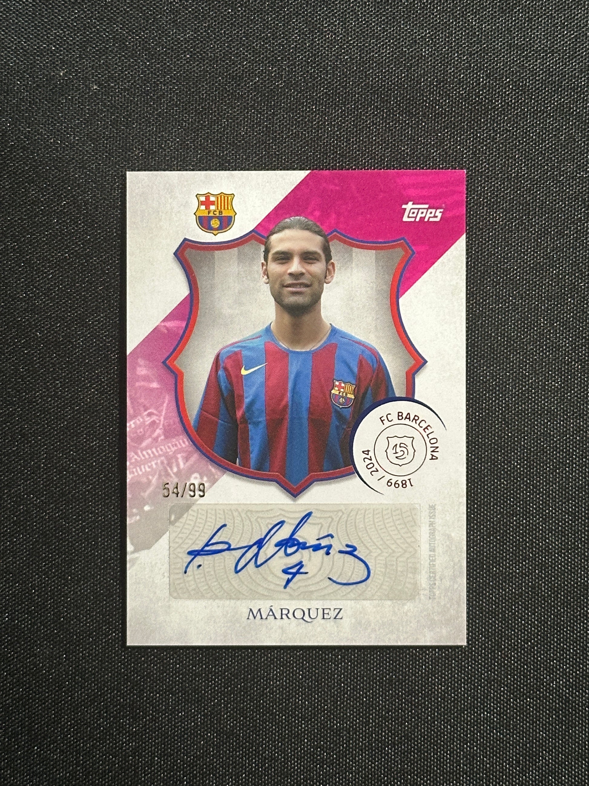 Rafael Marquez Autograph 54/99 - Topps Barcelona 125