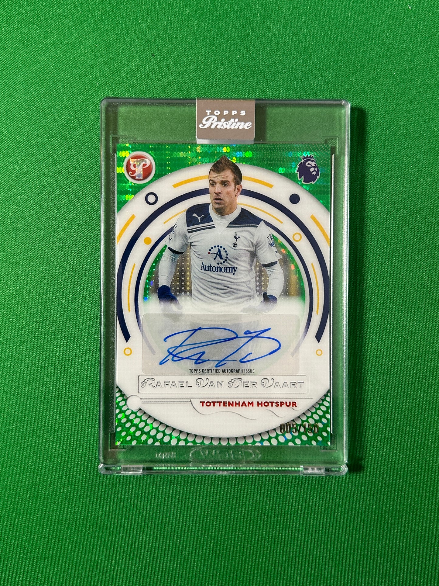 Rafael van der Vaart Autograph 005/150 Tottenham Hotspur Topps PL Pristine 2025/26 football card