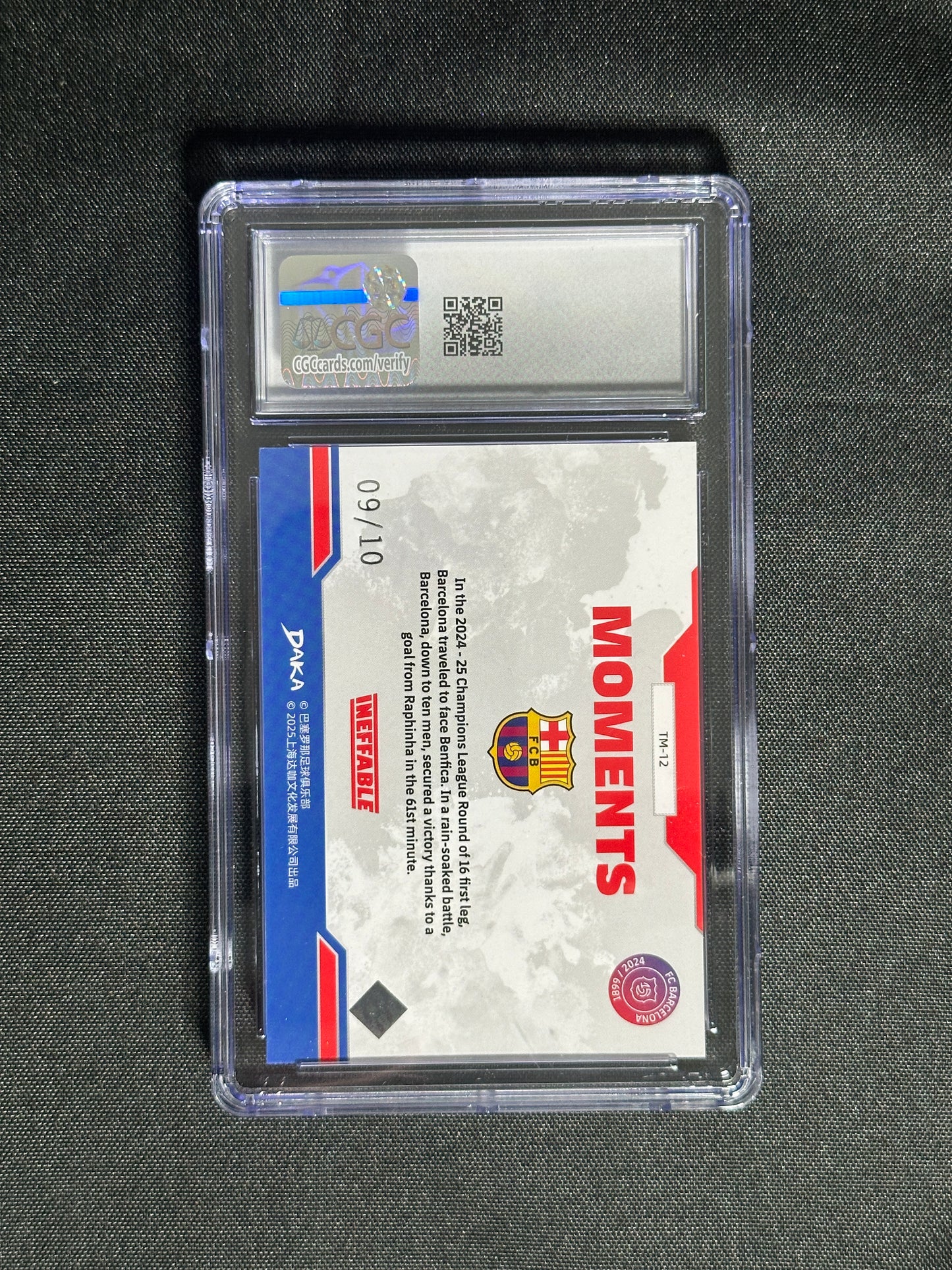 Raphinha Moments Numbered Parallel 9/10 - DAKA Barcelona 2024/25