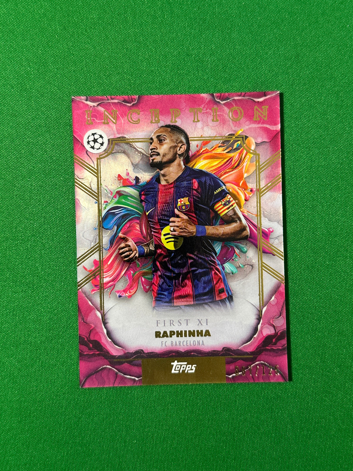 Raphinha Parallel 33/75 FC Barcelona Topps PL Inception 2025/26 football card