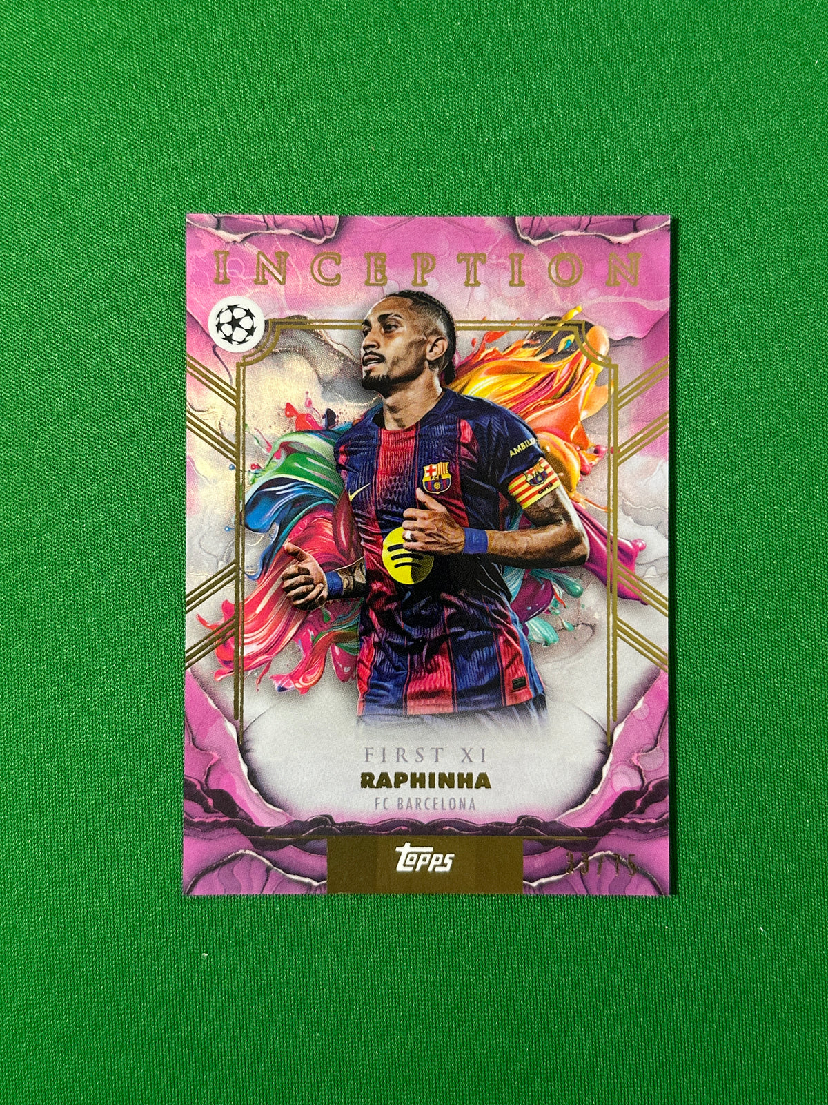 Raphinha Parallel 30/75 FC Barcelona Topps PL Inception 2025/26 football card