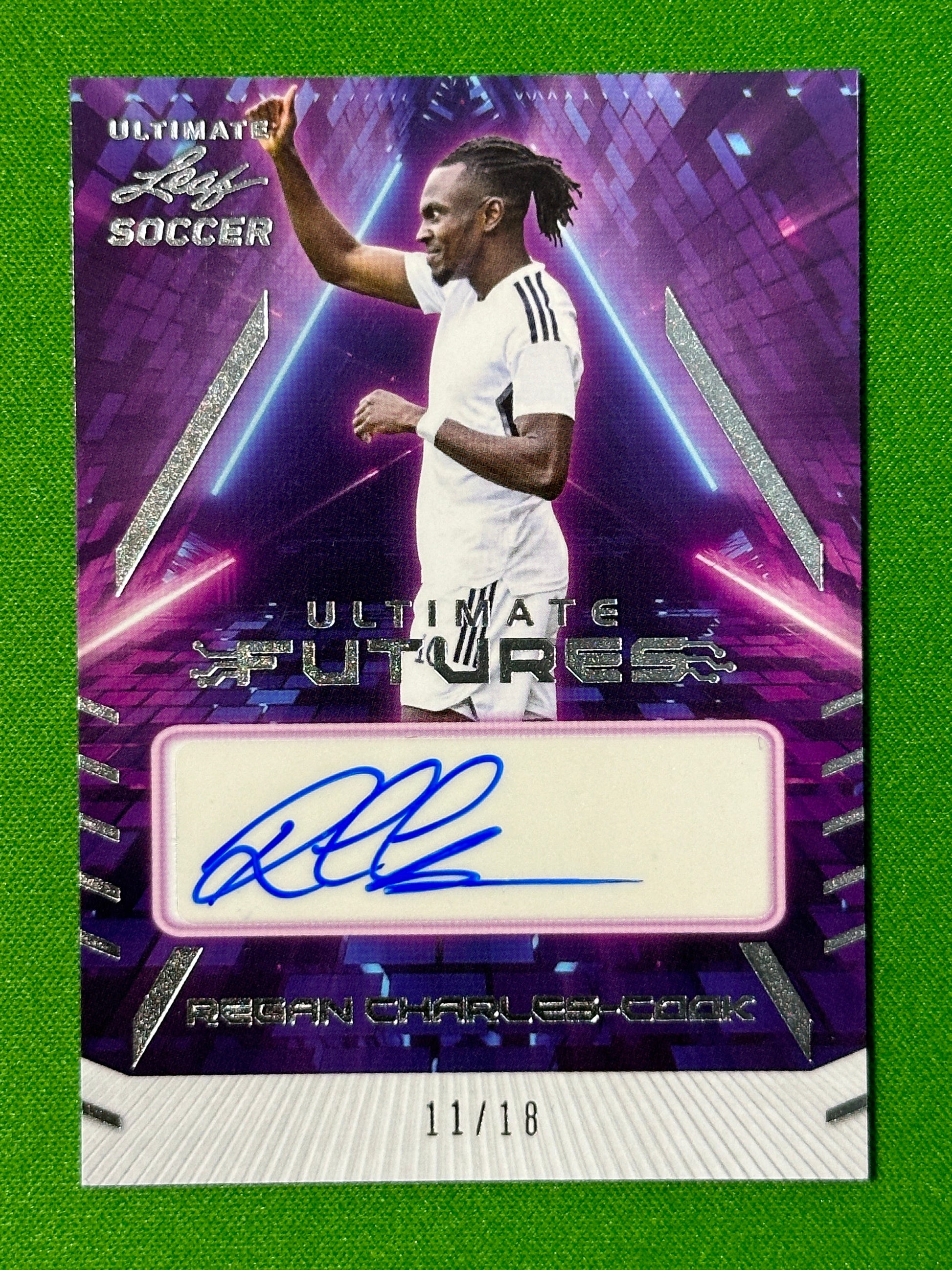 Regan-Charles-Cook-Autograph-11-18-Leaf-Ultimate-Soccer-20222