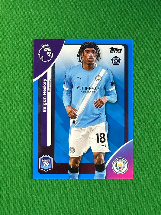 Reigan Heskey Blue Parallel Base - Topps Premier League 2026