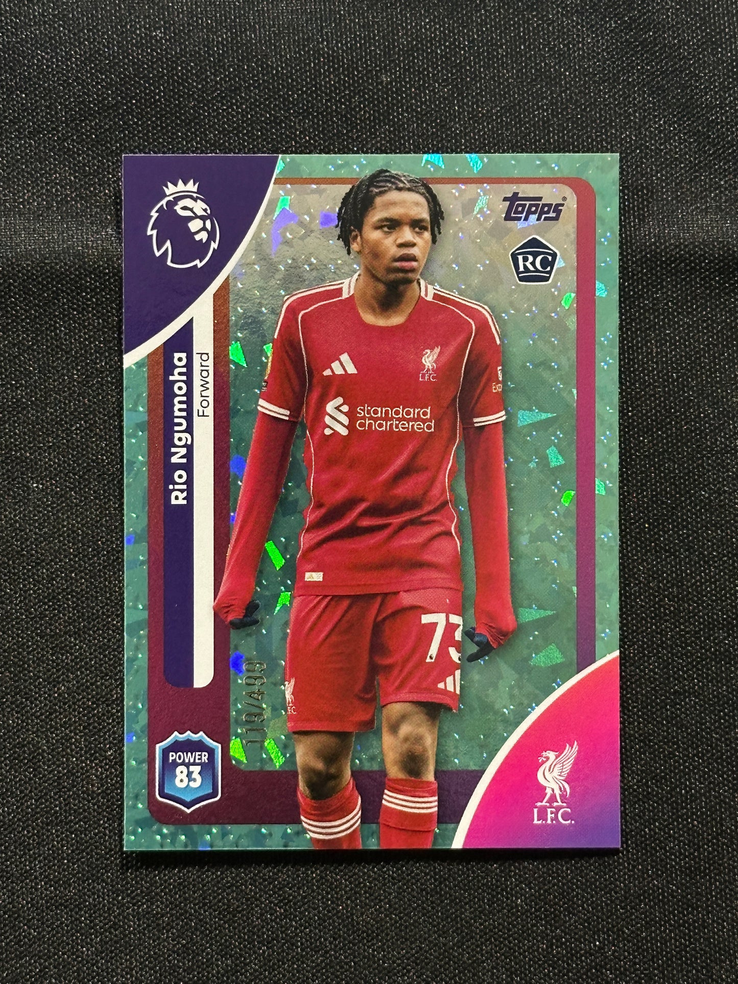 Rio Ngumoha Numbered Parallel 119/499 - Topps Premier League 2026
