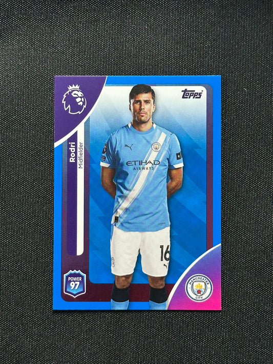 Rodri Blue Parallel Base - Topps Premier League 2026