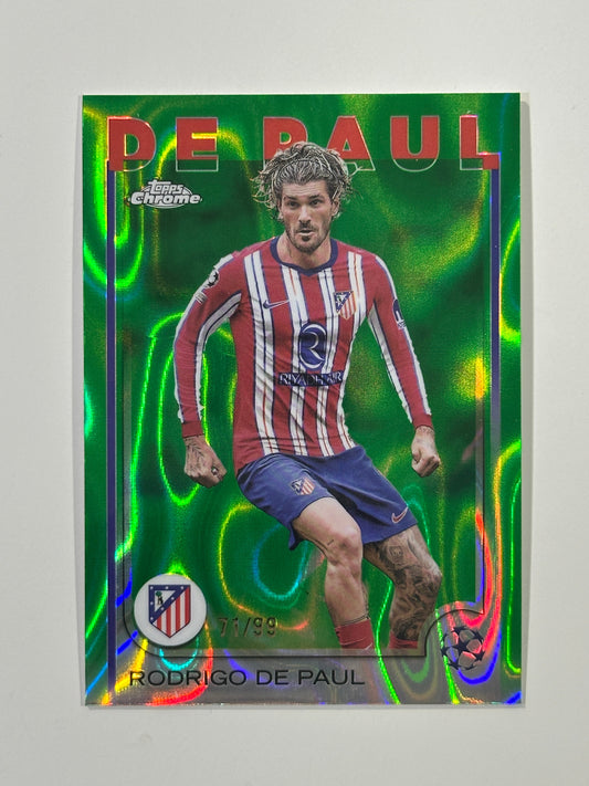 Rodrigo De Paul Numbered Parallel 71/99 - Topps Chrome 2024/25