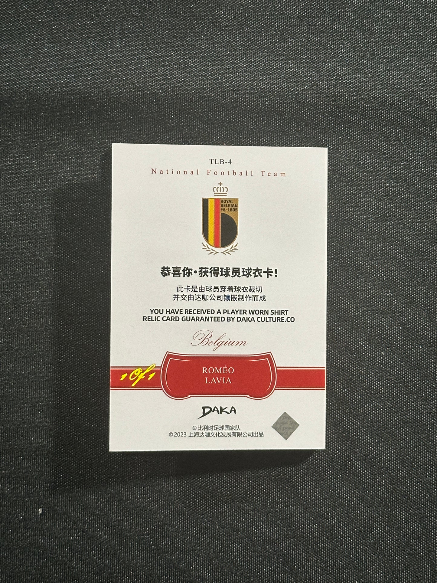 Romeo Lavia Patch 1/1 - DAKA Belgium 2022/23