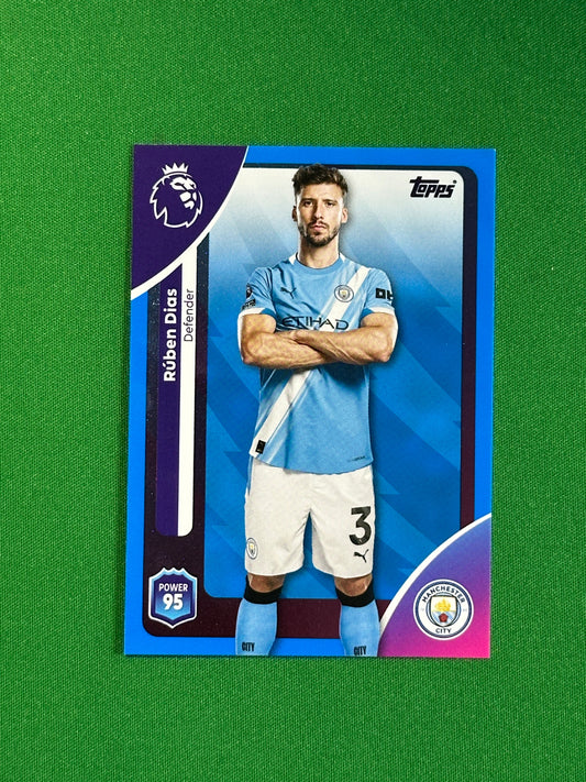 Ruben Dias Blue Parallel Base - Topps Premier League 2026