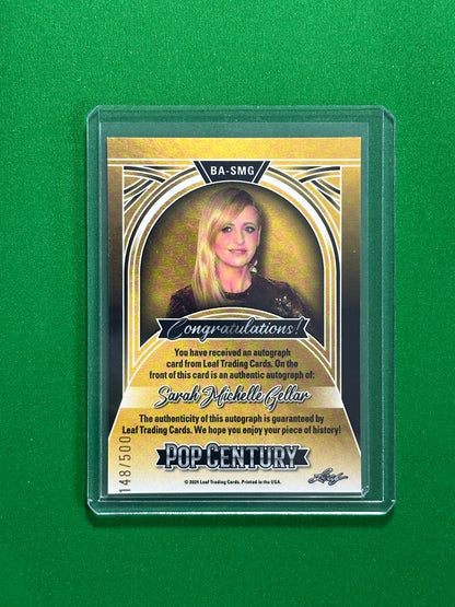 Sarah Michelle Gellar Autograph 148/500 - Leaf Pop Century 2025