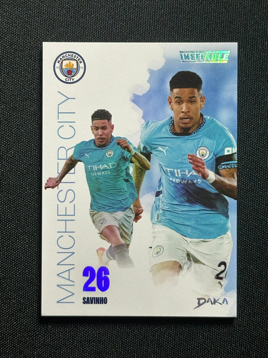 Savinho Numbered Parallel 051/199 - Daka Manchester City One & Two 2024/25