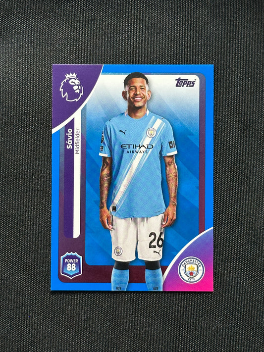 Savio Blue Parallel Base - Topps Premier League 2026