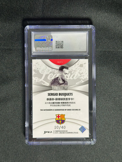 Sergio Busquets On-Card Autograph 10/40 - DAKA Barcelona 2024/25