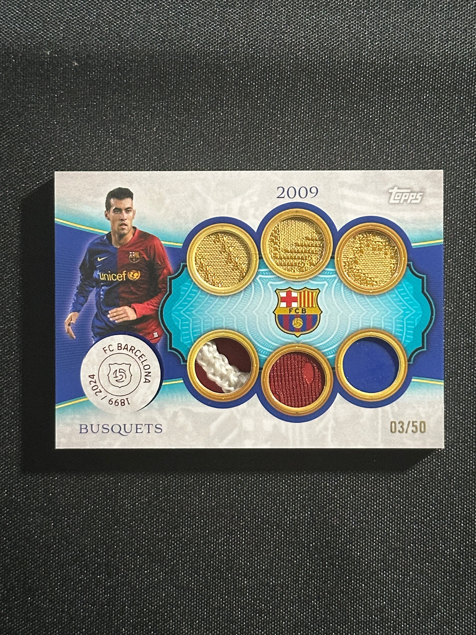 Sergio Busquets Patch 03/50 - Topps Barcelona 125