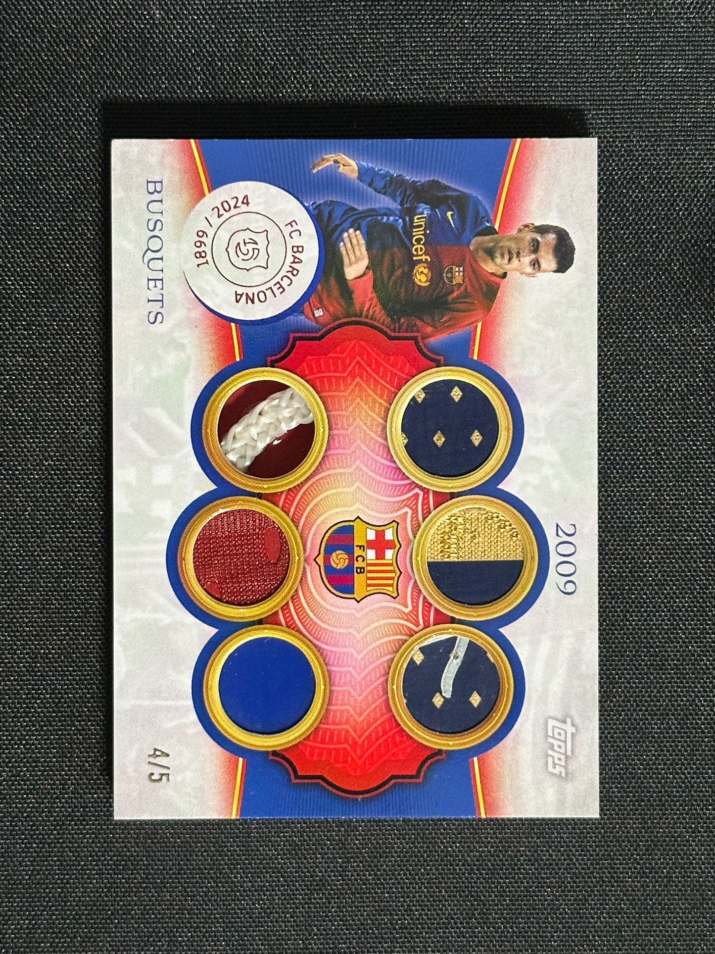 Sergio Busquets Patch 4/5 - Topps Barcelona 125