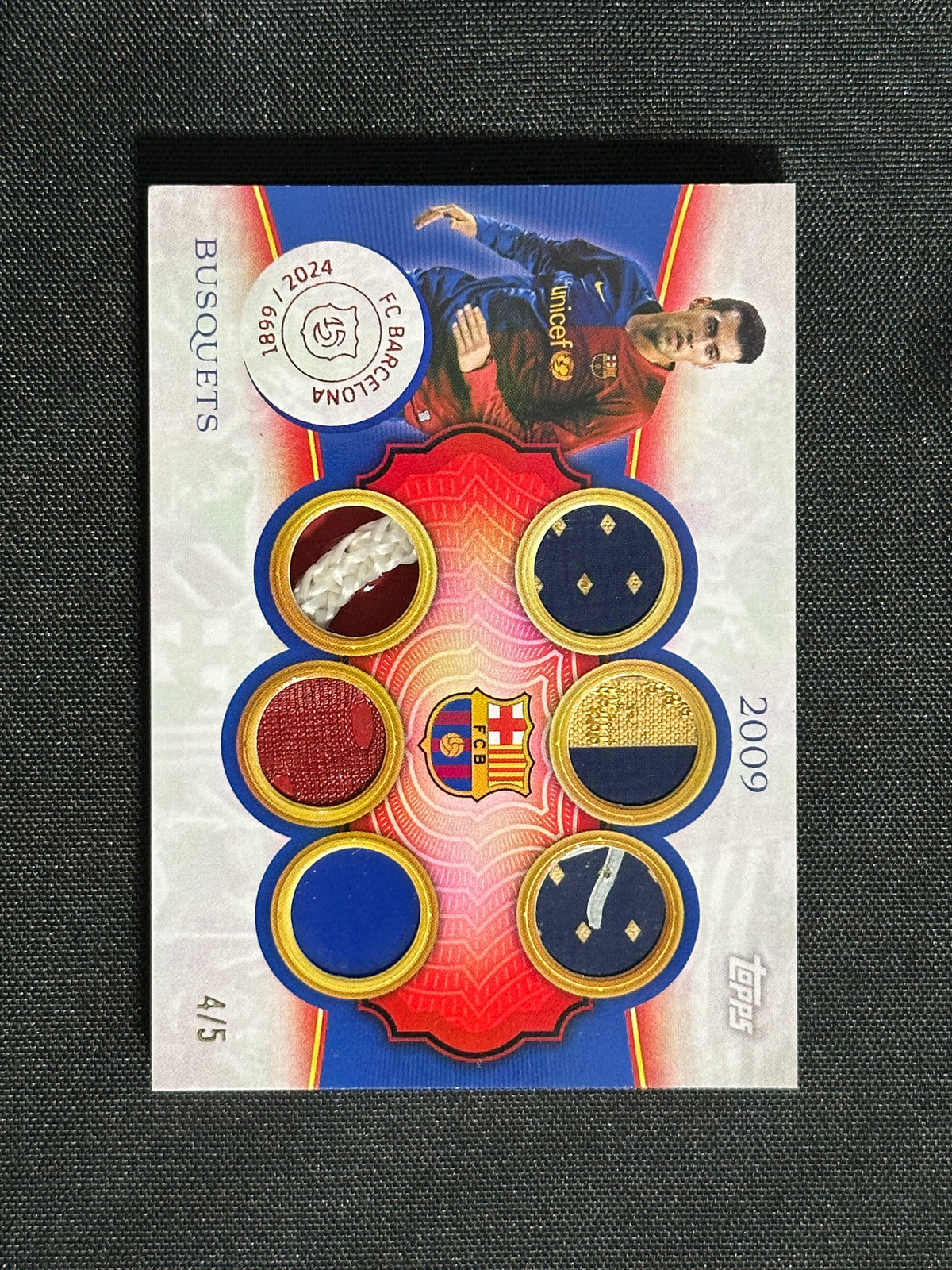 Sergio Busquets Patch 4/5 - Topps Barcelona 125