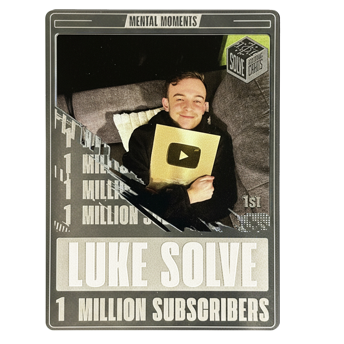 Carta coleccionable estándar plateada Luke Solve