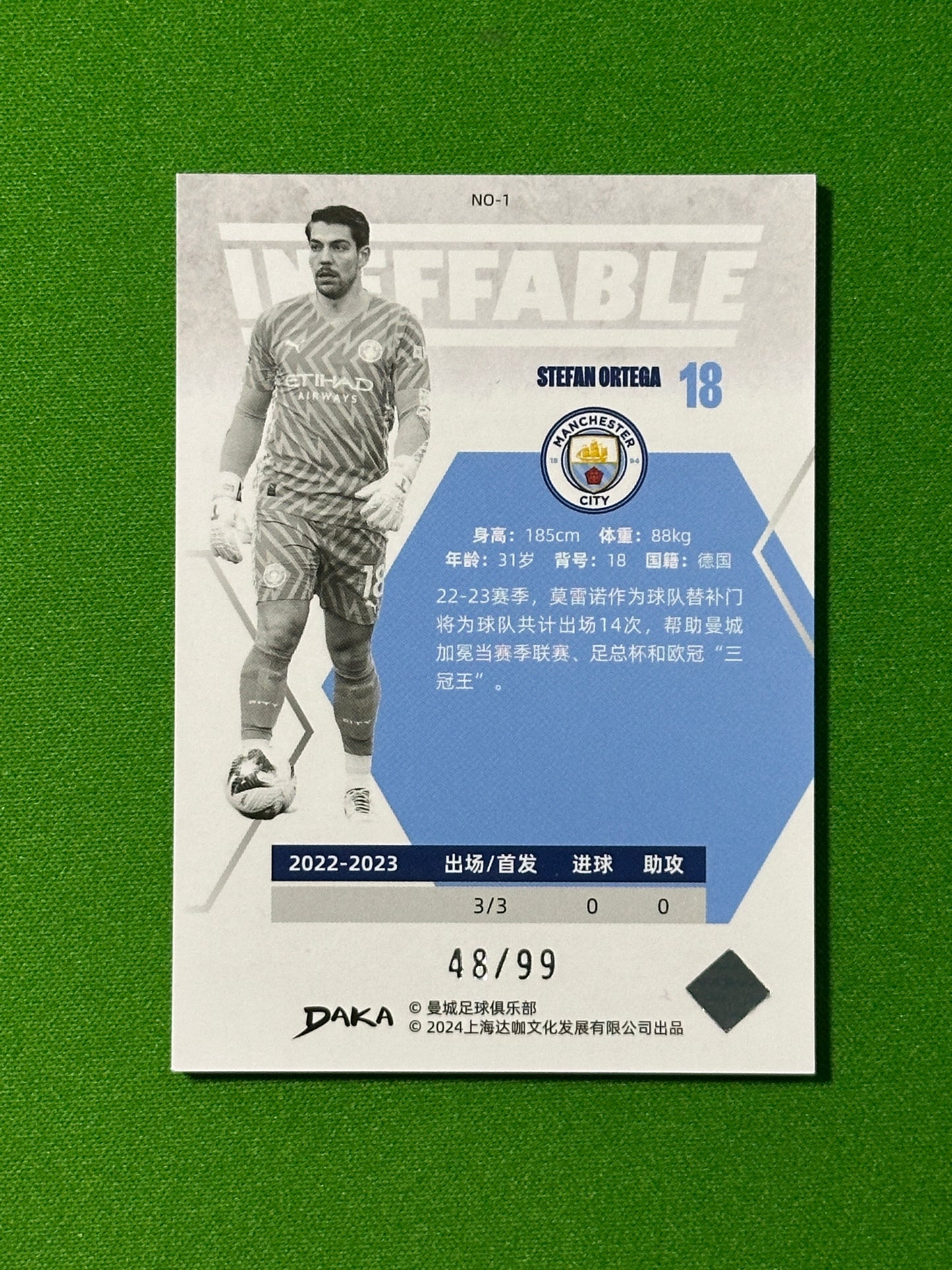 Stefan Ortega 48/99 - DAKA Manchester City Ineffable 2023-24