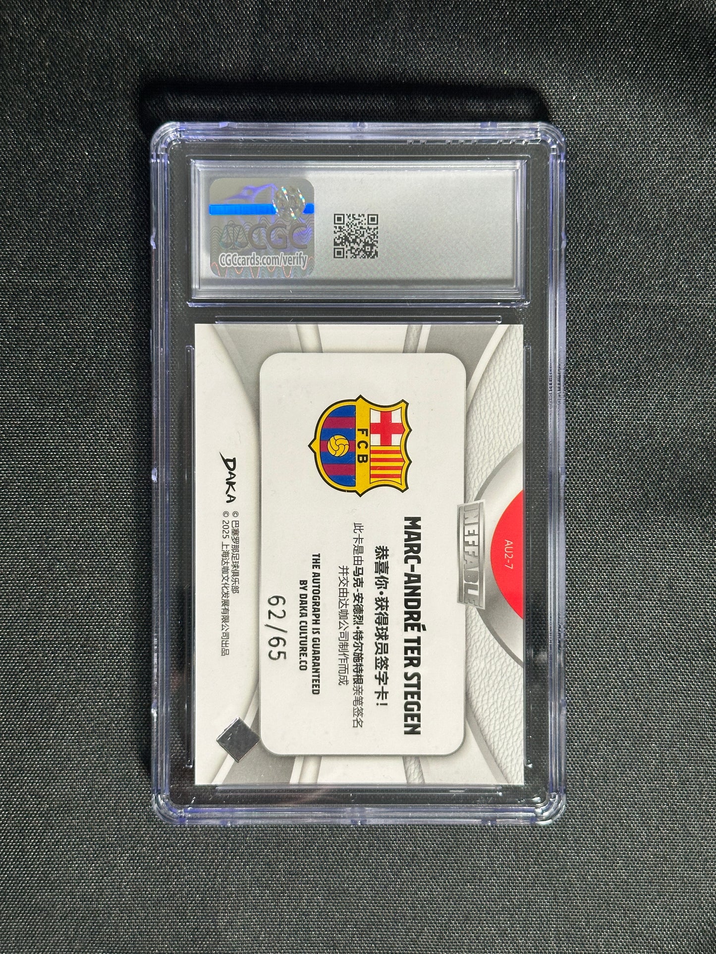 Marc-Andre Ter Stegan On-Card Autograph 62/65 - DAKA Barcelona 2024/25