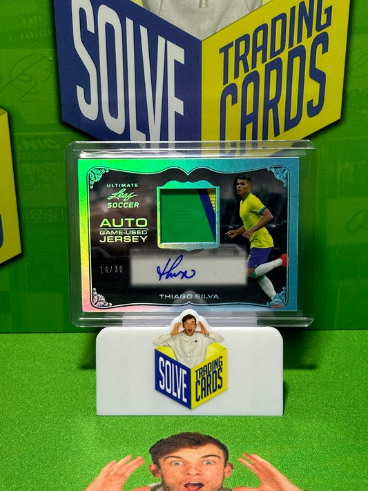 Thiago-Silva-Autograph-Game-Used-Jersey-14-30-Leaf-Ultimate-Soccer-2022