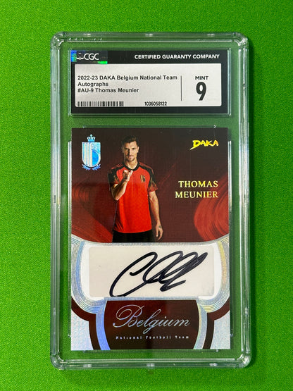 Thomas Meunier Autograph 24/45 - DAKA Belgium 2022/23 - CGC Grade 9 Front