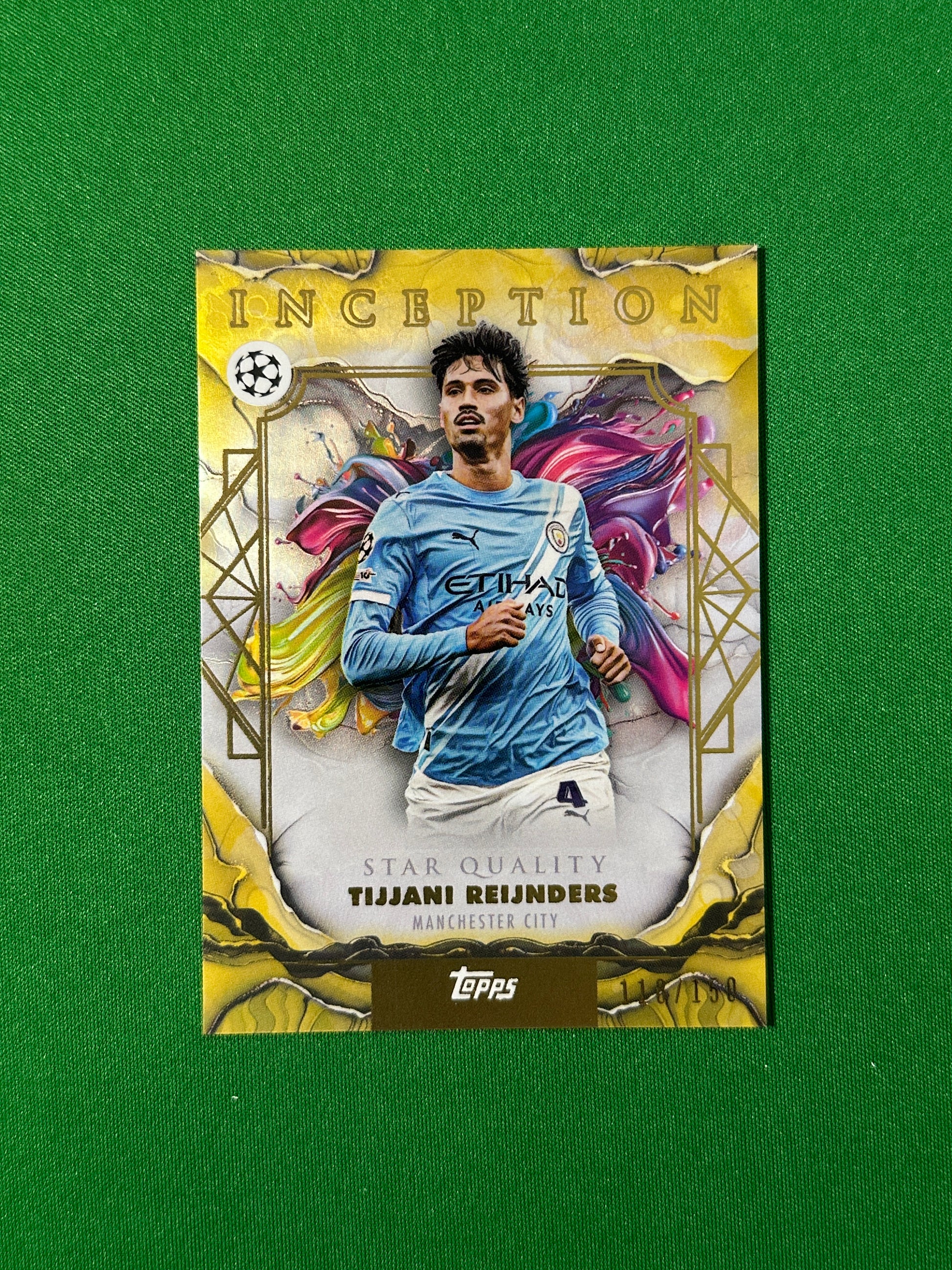 Tijjani Reijnders Parallel 118/150 Manchester City Topps PL Inception 2025/26 football card