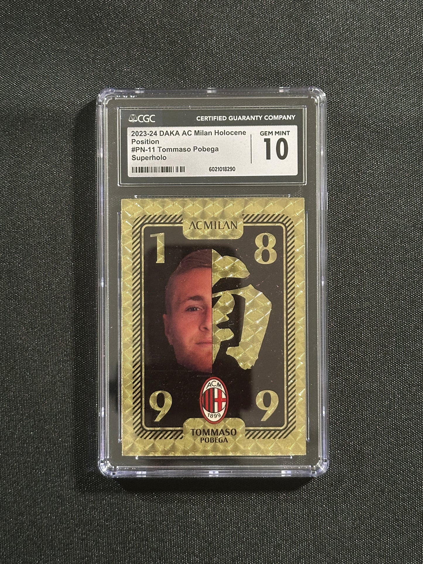 Tommaso Pobega Numbered Parallel 1/1 CGC10 - DAKA AC MIlan 2023/24