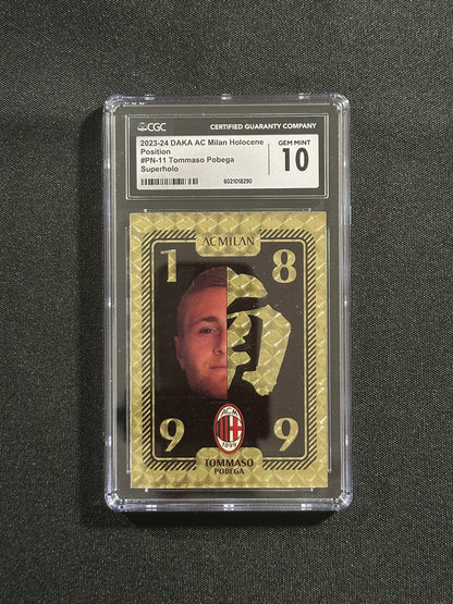 Tommaso Pobega Numbered Parallel 1/1 CGC10 - DAKA AC MIlan 2023/24