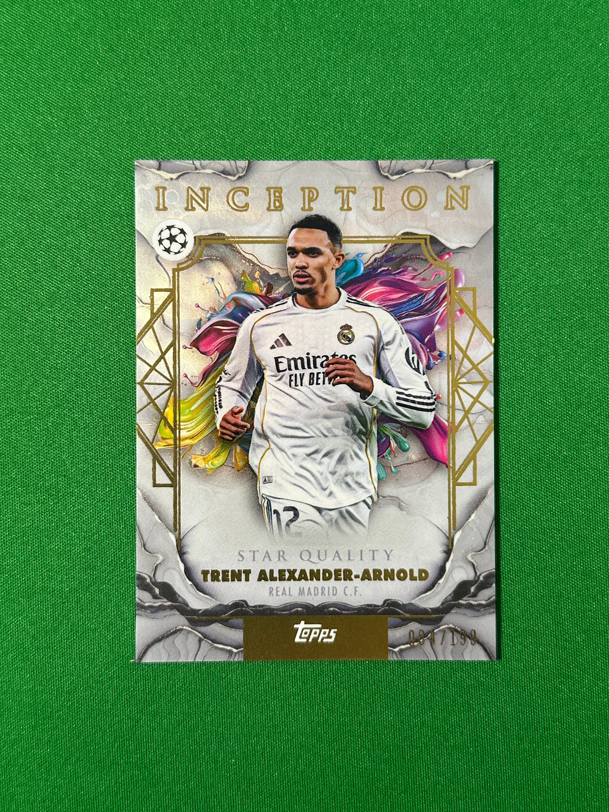 Trent Alexander-Arnold Parallel 084/199 Real Madrid C.F. Topps PL Inception 2025/26 football card