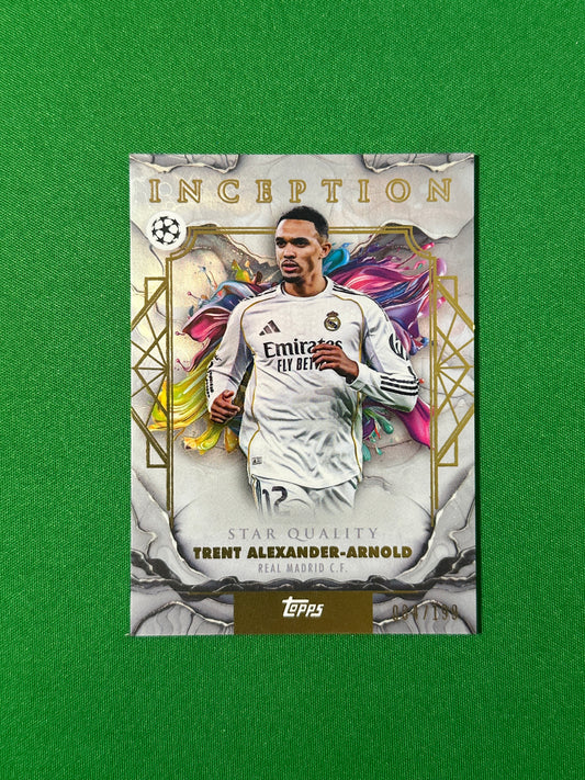 Trent Alexander-Arnold Parallel 084/199 Real Madrid C.F. Topps PL Inception 2025/26 football card