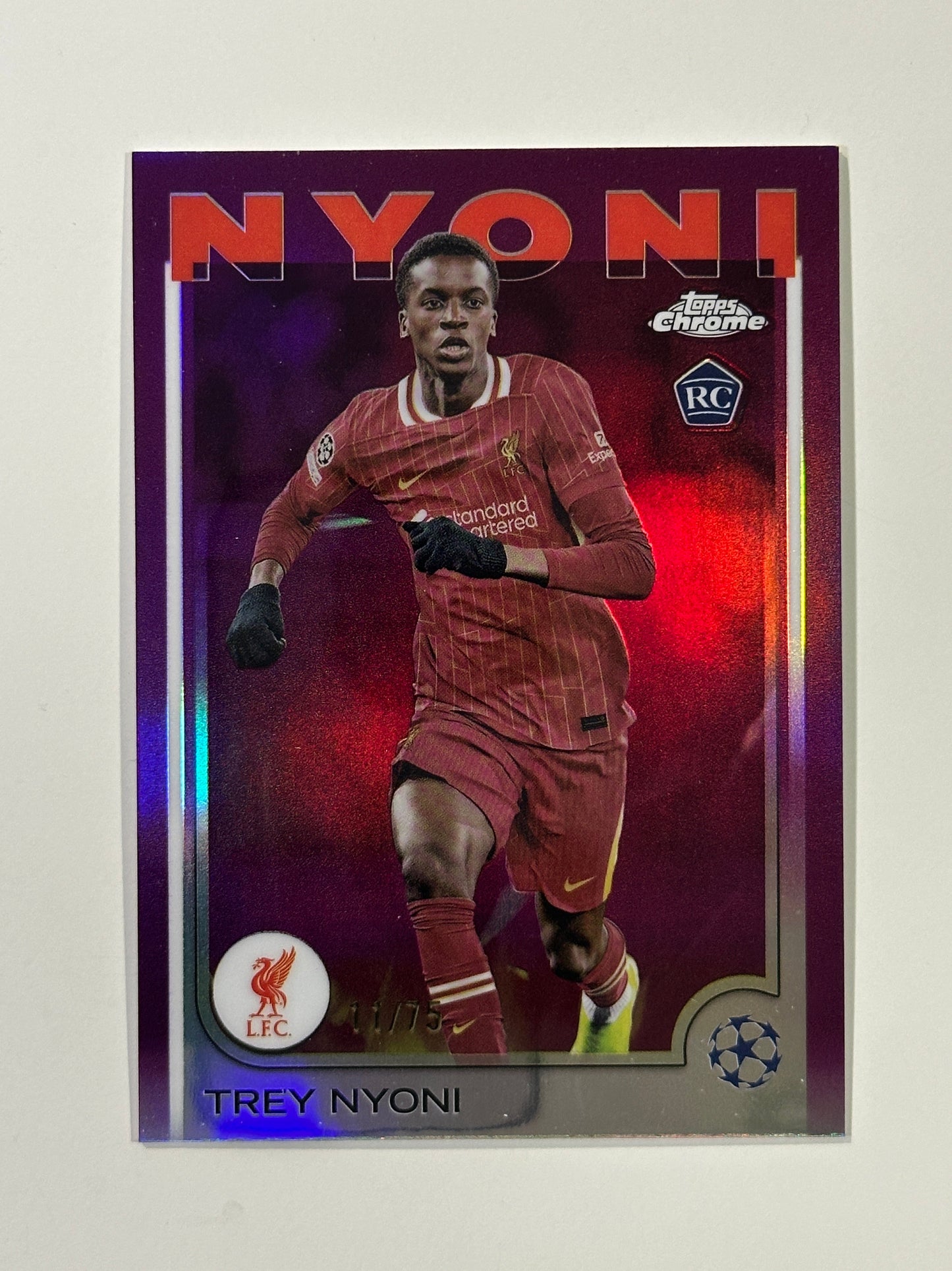Trey Nyoni Numbered Parallel 11/75 - Topps Chrome 2024/25