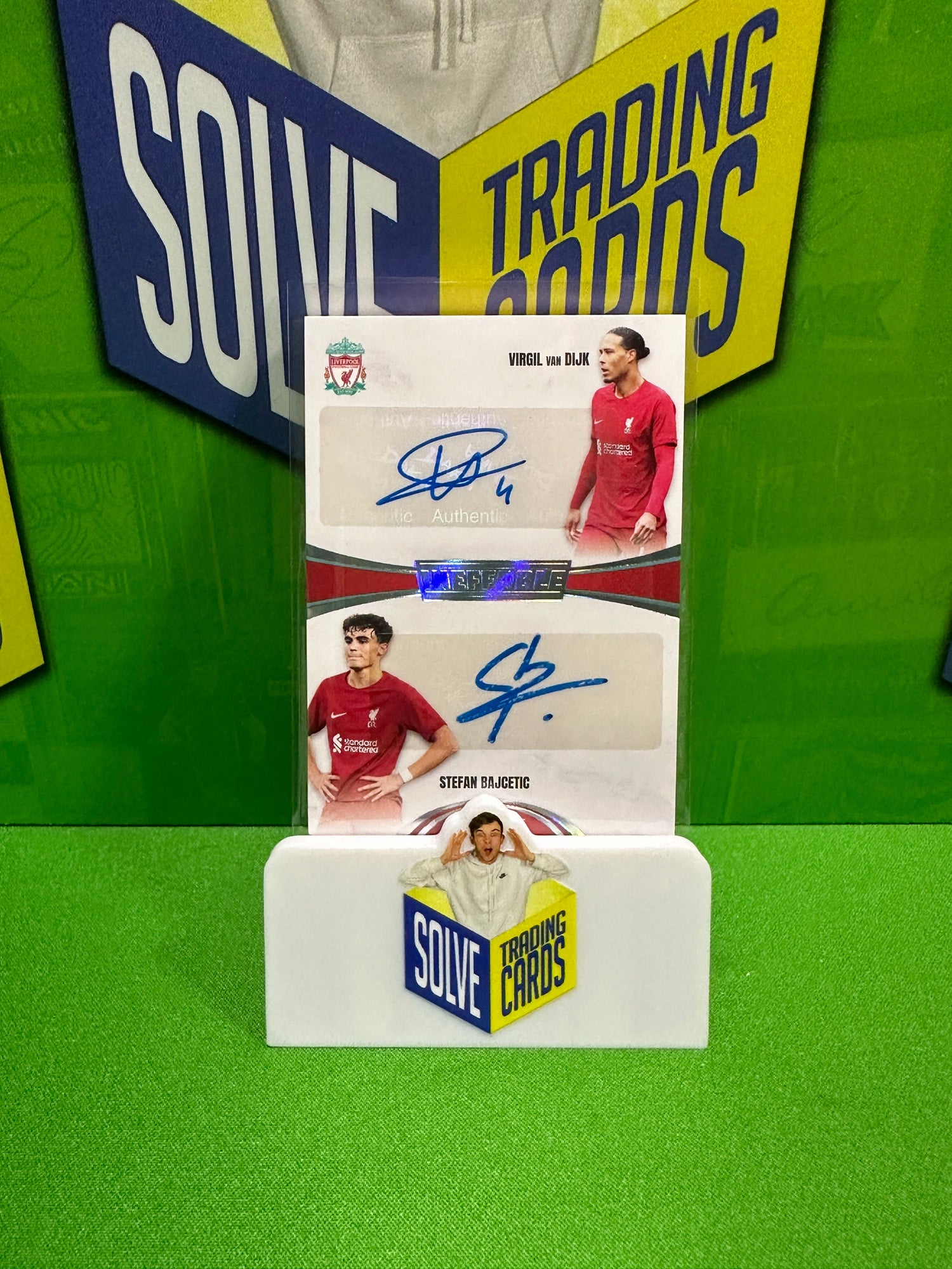 Virgil Van Dijk & Stefan Bajcetic Dual Autograph 11/15 - DAKA Liverpool Ineffable 2022/23