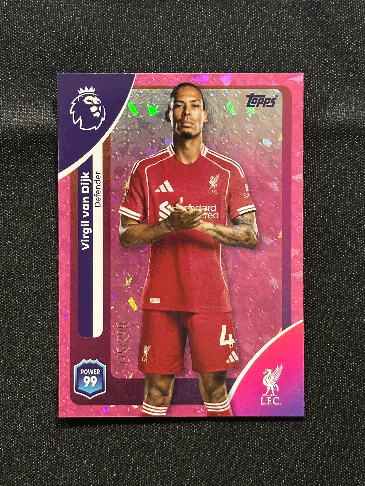 Virgil Van Dijk Numbered Parallel 027/150 - Topps Premier League 2026