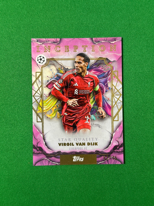 Virgil van Dijk Parallel 62/75 Liverpool FC Topps PL Inception 2025/26 football card