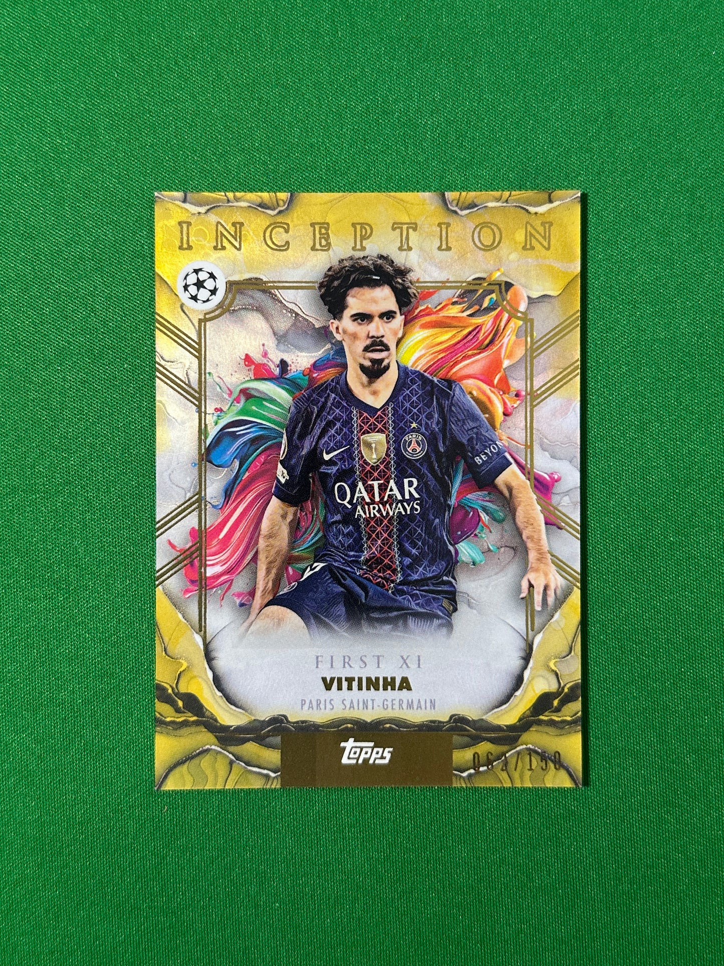 Vitinha Parallel 062/150 Paris Saint-Germain Topps PL Inception 2025/26 football card