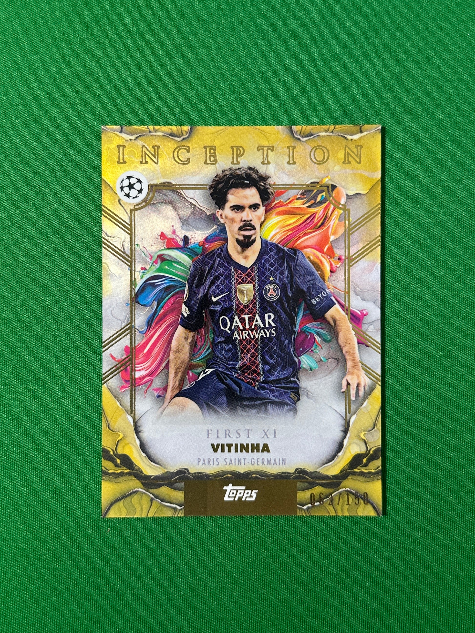 Vitinha Parallel 062/150 Paris Saint-Germain Topps PL Inception 2025/26 football card