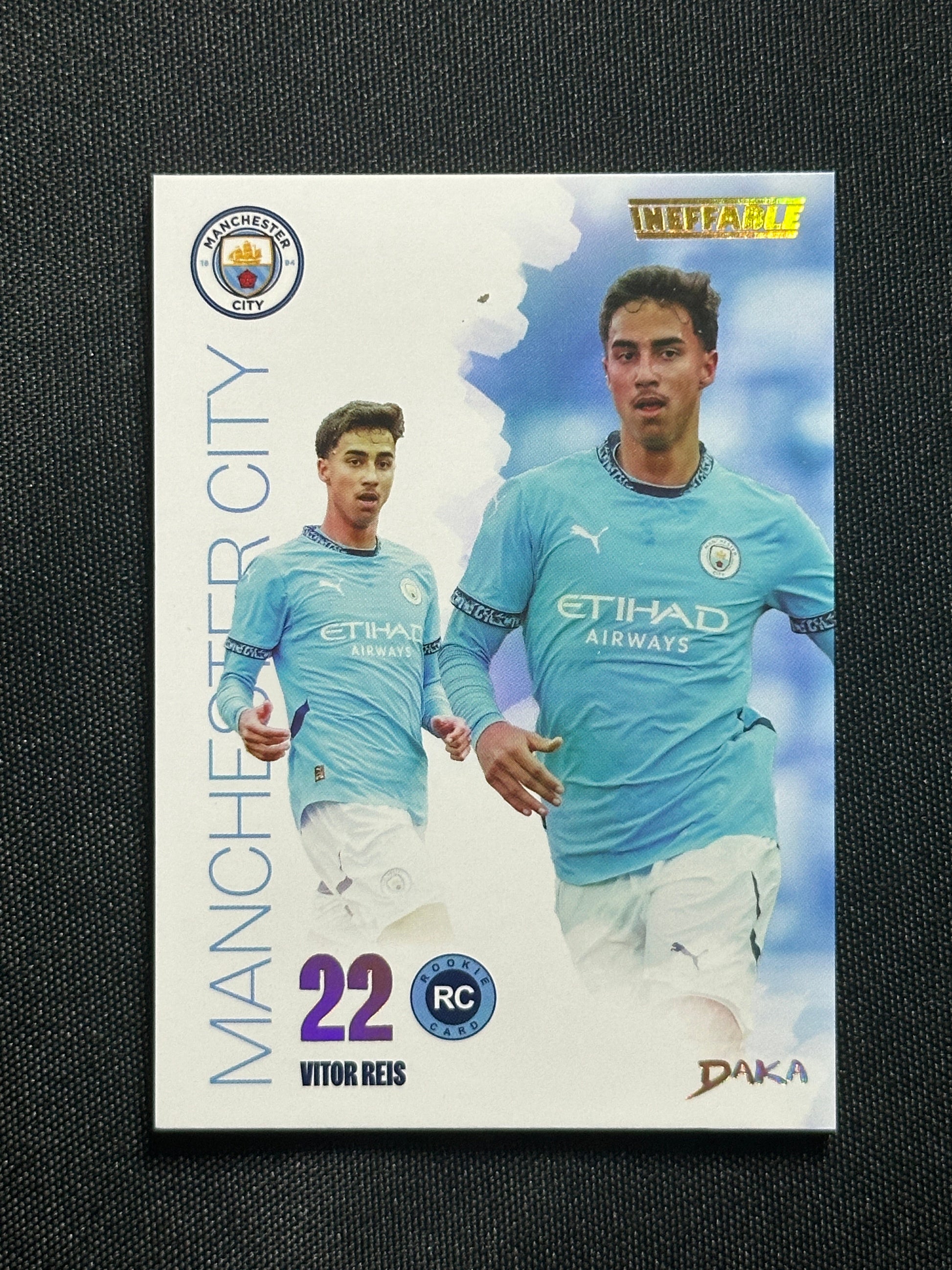 Vitor Reis Numbered Parallel 09/10 - Daka Manchester City One & Two 2024/25