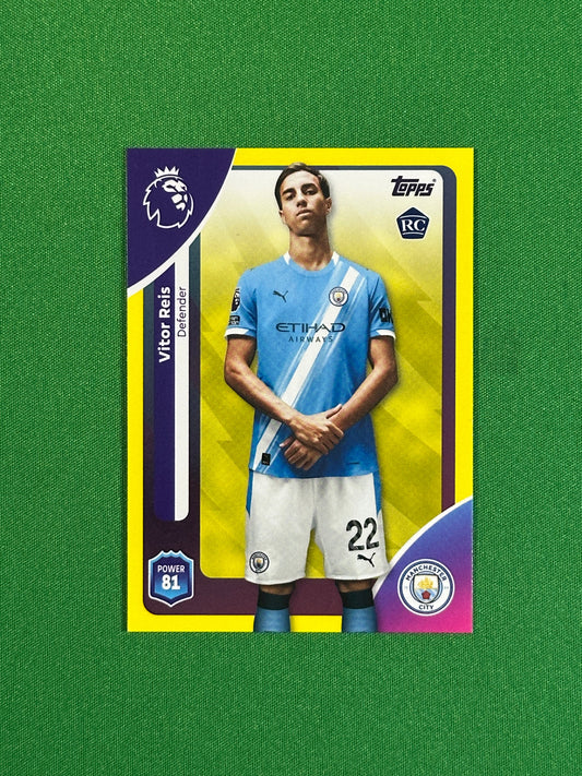 Vitor Reis Yellow Parallel Base - Topps Premier League 2026