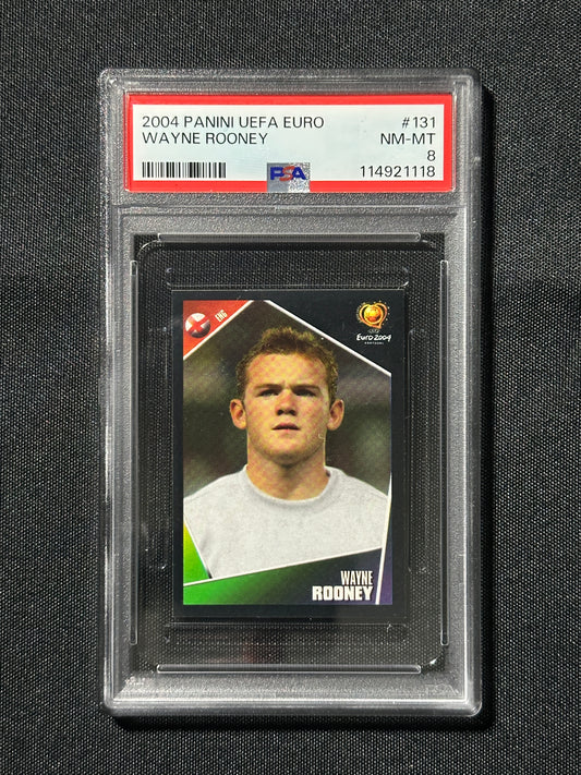 Wayne Rooney Sticker - 2004 Panini EURO - PSA 8